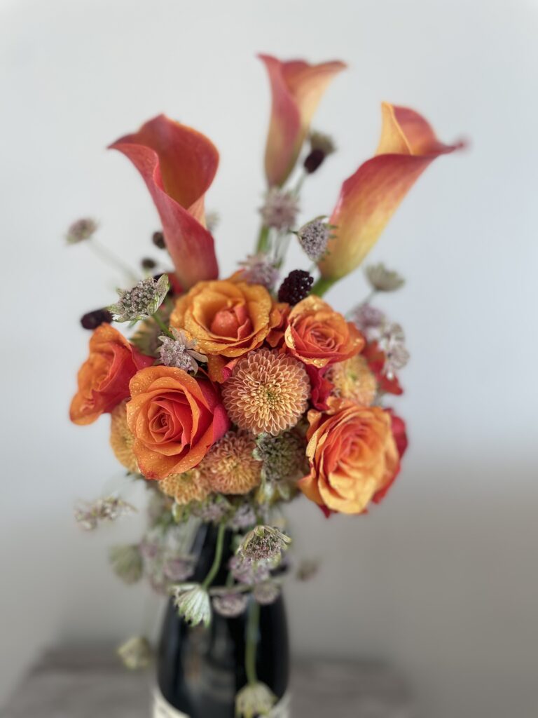 floral bouquet diy gift wine bottle creative gift for friend